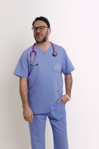 MAT02 - THREE POCKET V-NECK UNIFORM TOP