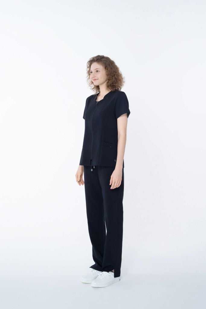 WAT08 & WAP07 | ĐỒNG PHỤC WORKWEAR NỮ GRACE ZIP TOP & SOFT STRAIGHT PANT