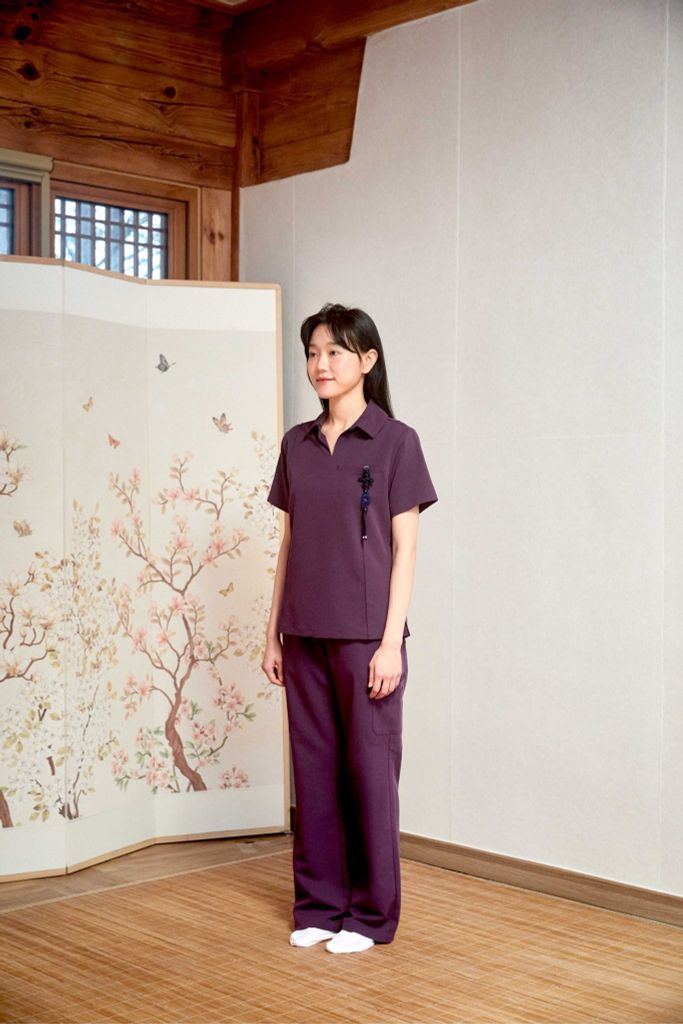 WAT07 & WAP06 | ĐỒNG PHỤC WORKWEAR NỮ MODISH COLLAR UNIFORM TOP - COMFY FLOW UNIFORM PANT