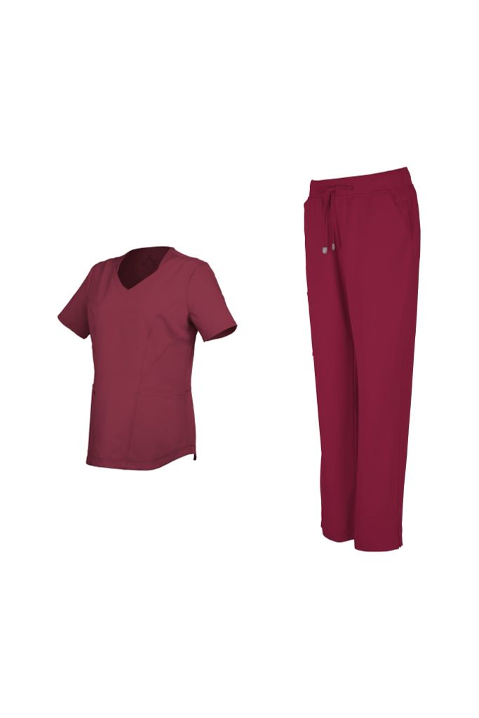 WA02 | ĐỒNG PHỤC WORKWEAR NỮ ZIP POCKET V-NECK & BASIC POCKET UNIFORM PANTS