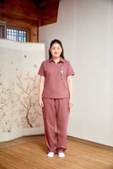 WAT07 & WAP06 | ĐỒNG PHỤC WORKWEAR NỮ MODISH COLLAR UNIFORM TOP - COMFY FLOW UNIFORM PANT