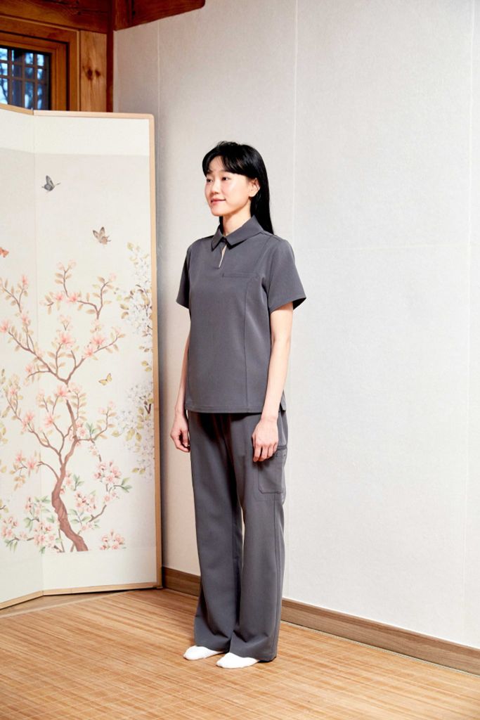 WAT07 & WAP06 | ĐỒNG PHỤC WORKWEAR NỮ MODISH COLLAR UNIFORM TOP - COMFY FLOW UNIFORM PANT