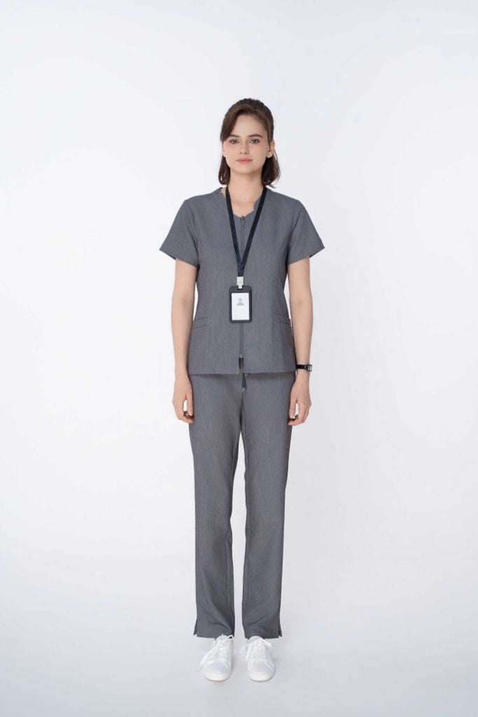 WAT08 & WAP07 | ĐỒNG PHỤC WORKWEAR NỮ GRACE ZIP TOP & SOFT STRAIGHT PANT