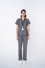 WAT08 & WAP07 | ĐỒNG PHỤC WORKWEAR NỮ GRACE ZIP TOP & SOFT STRAIGHT PANT