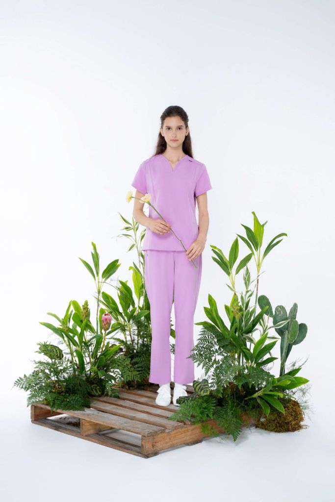 WA09 | ĐỒNG PHỤC WORKWEAR NỮ ÁO LUNA NOTCH TOP & STRAIGHT TECH PANTS