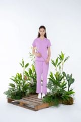 WA09 | ĐỒNG PHỤC WORKWEAR NỮ ÁO LUNA NOTCH TOP & STRAIGHT TECH PANTS