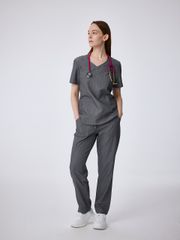 WA02 | ĐỒNG PHỤC WORKWEAR NỮ ZIP POCKET V-NECK & BASIC POCKET UNIFORM PANTS