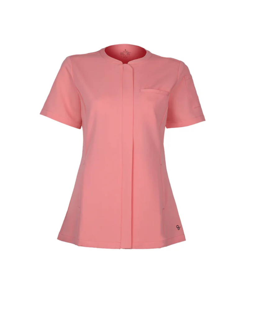 WAT05 - ZIP ROUND-NECK UNIFORM TOP