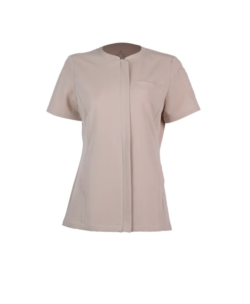 WAT05 - ZIP ROUND-NECK UNIFORM TOP