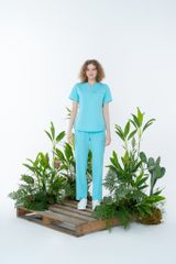 WA04 | ĐỒNG PHỤC WORKWEAR NỮ ESSENTIAL V-NECK UNIFORM TOP & COMFORT MULTI-POCKET UNIFORM PANTS