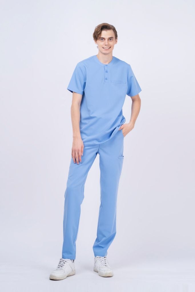 MA03 | ĐỒNG PHỤC WORKWEAR NAM HENLY NECKLINE TOP - CARGO PANTS