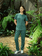 WA05 | ĐỒNG PHỤC WORKWEAR NỮ ZIP ROUND-NECK UNIFORM & FEMININITY ELEGANCE UNIFORM PANTS