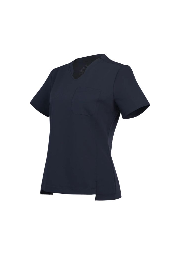 WAT03 - CHEST POCKET V-NECK UNIFORM TOP