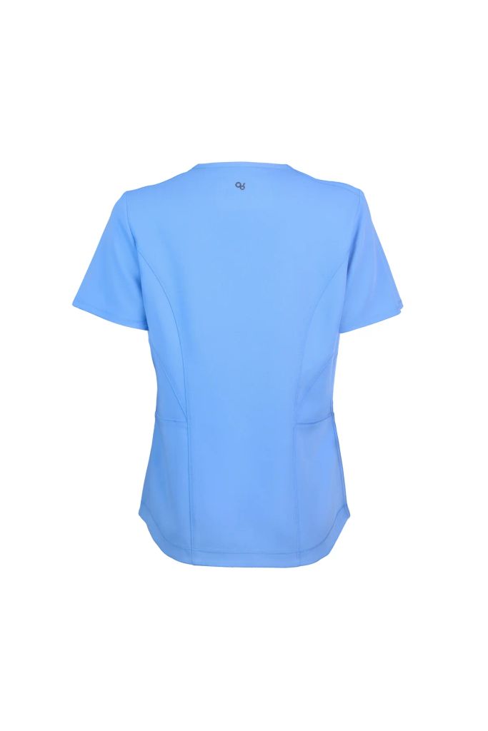 WAT02 - ZIP POCKET V-NECK UNIFORM TOP