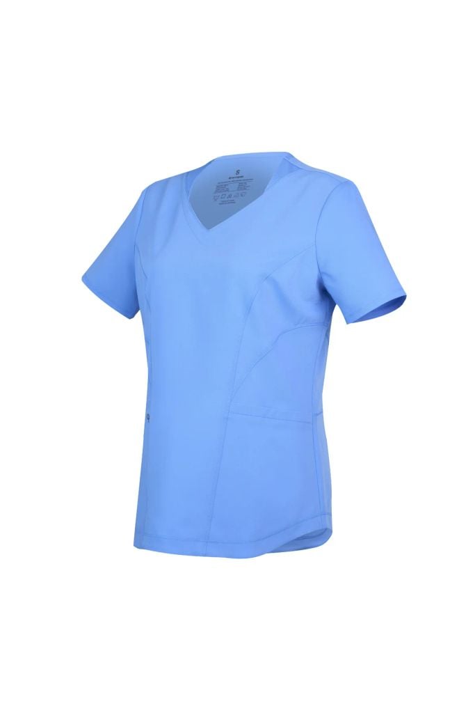 WAT02 - ZIP POCKET V-NECK UNIFORM TOP