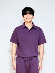 MAT06 - PLAIN COLLAR UNIFORM TOP