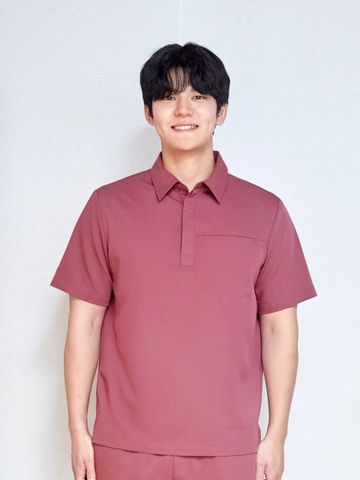 MAT06 - Áo Scrubs Nam Plain Collar Uniform | âme copain Việt Nam