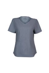 WAT02 - ZIP POCKET V-NECK UNIFORM TOP