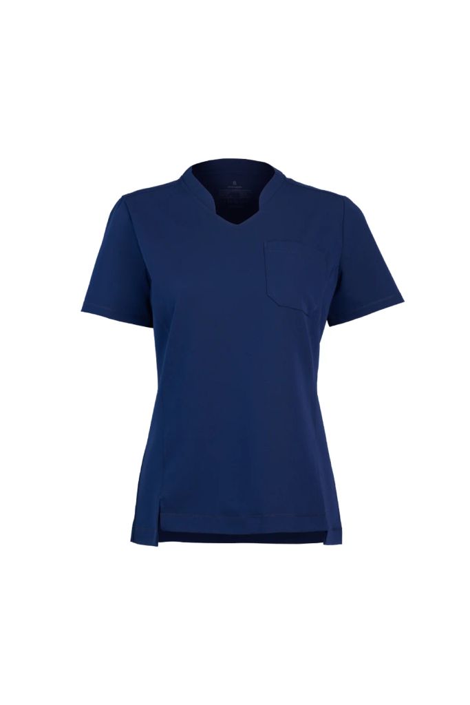 WAT03 - CHEST POCKET V-NECK UNIFORM TOP