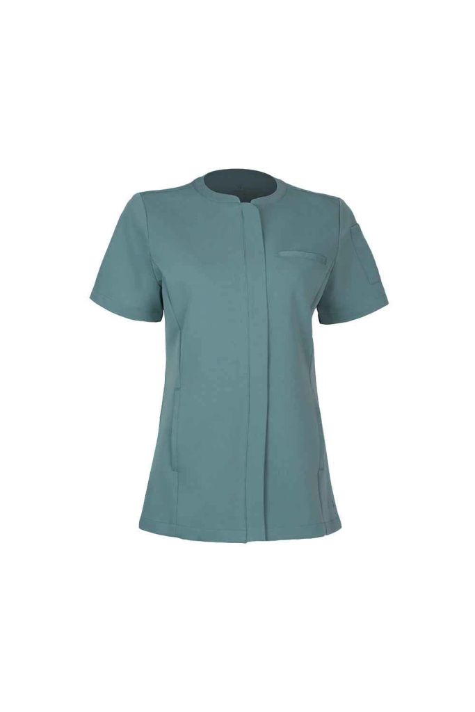WAT05 - ZIP ROUND-NECK UNIFORM TOP