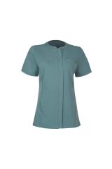 WAT05 - ZIP ROUND-NECK UNIFORM TOP