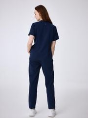 âme copain | Bộ scrub nữ WAT01 + WAP01 - Đồng phục y tế & spa linh hoạt, áo Zip Ease Top & quần Three Pocket Pants, chất liệu 75% Polyester, form relaxed fit, nhiều túi tiện dụng
