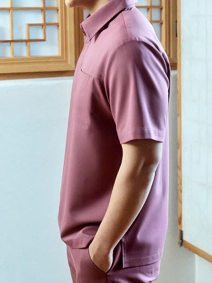 MAT06 - Áo Scrubs Nam Plain Collar Uniform | âme copain Việt Nam