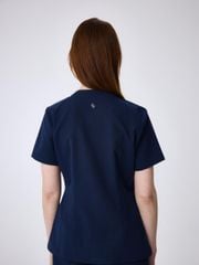 âme copain | Bộ scrub nữ WAT01 + WAP01 - Đồng phục y tế & spa linh hoạt, áo Zip Ease Top & quần Three Pocket Pants, chất liệu 75% Polyester, form relaxed fit, nhiều túi tiện dụng