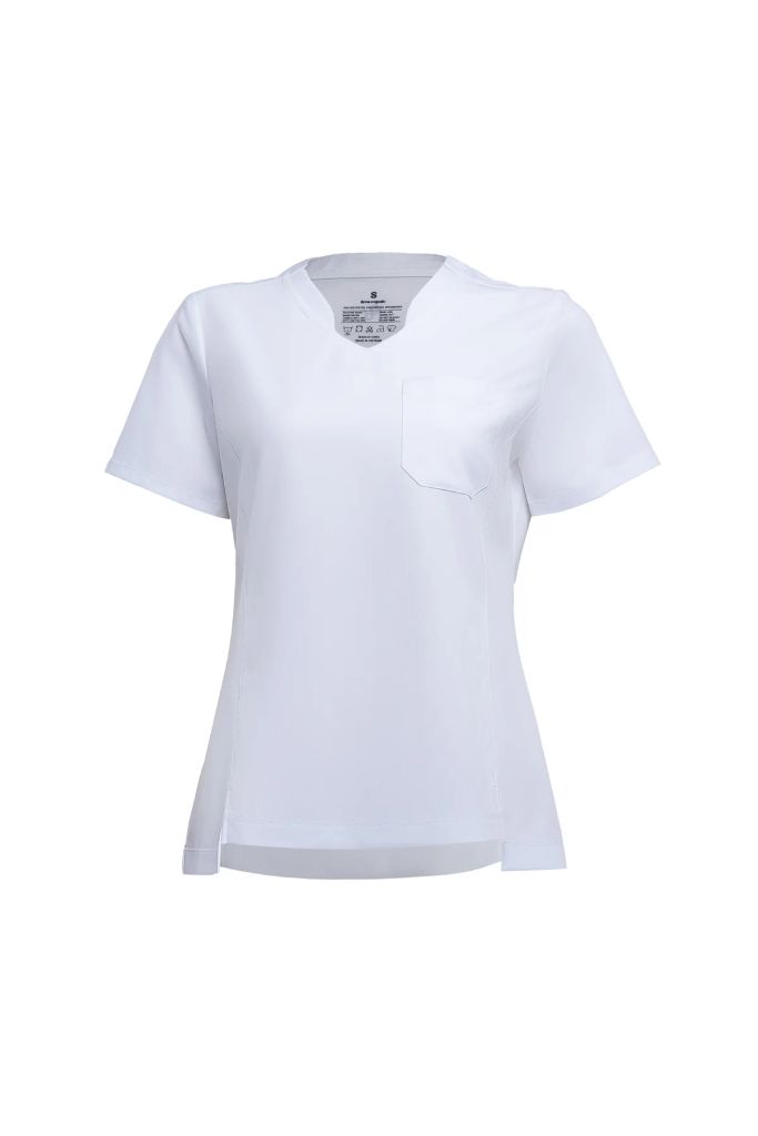 WAT03 - CHEST POCKET V-NECK UNIFORM TOP