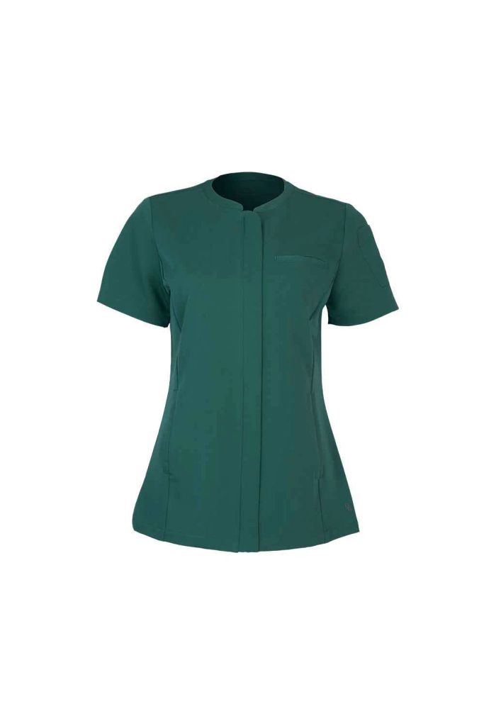 WAT05 - ZIP ROUND-NECK UNIFORM TOP