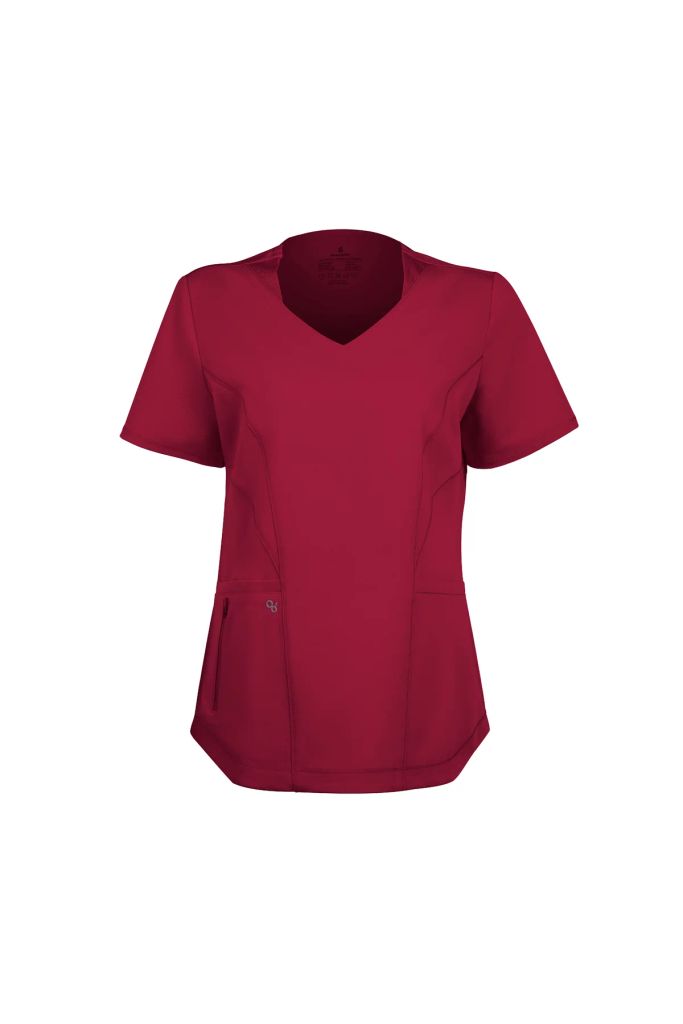 WAT02 - ZIP POCKET V-NECK UNIFORM TOP