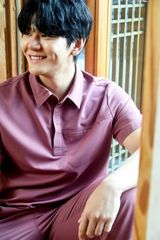 MAT06 - PLAIN COLLAR UNIFORM TOP
