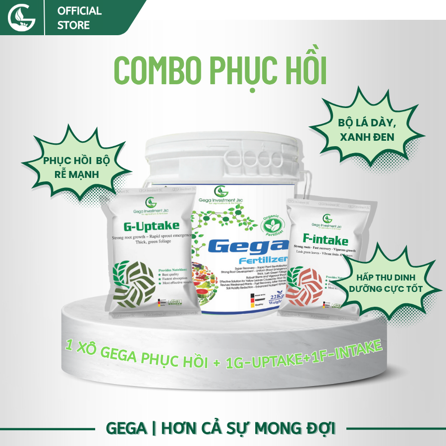 COMBO TƯỚI PHỤC HỒI & CÂY CON GEGA – Rễ Khỏe, Cây Bật Sức Sống, Phục Hồi Thần Tốc