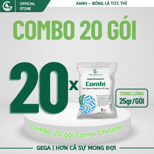 [Combo 20]Gói COMBI Chelate – Trung Vi Lượng Chất Lượng Cao, Chống Vàng Lá, Dưỡng Xanh Cây