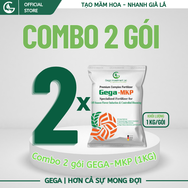 2 Gói GEGA-MKP (1KG)- Ra Hoa Trái Vụ-Mầm Hoa Chắc Chắn-Kích Già Lá