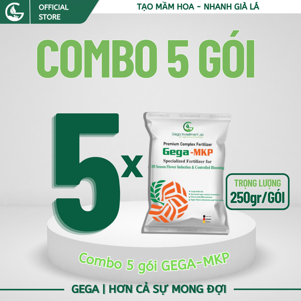 5 Gói GEGA-MKP (250g) - Ra Hoa Trái Vụ-Mầm Hoa Chắc Chắn-Kích Già Lá