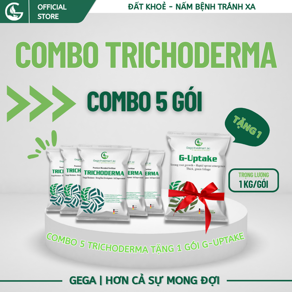 COMBO 5 phân bón vi sinh TRICHODERMA nấm đối kháng tặng 1 G-UPTAKE để cải tạo đất bảo vệ cây trồng