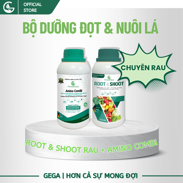 Combo Siêu Kéo Đọt Cho Rau GEGA Giúp Cây Bung Chèo Đọt Khỏe, Dưỡng Lá Xanh Dày