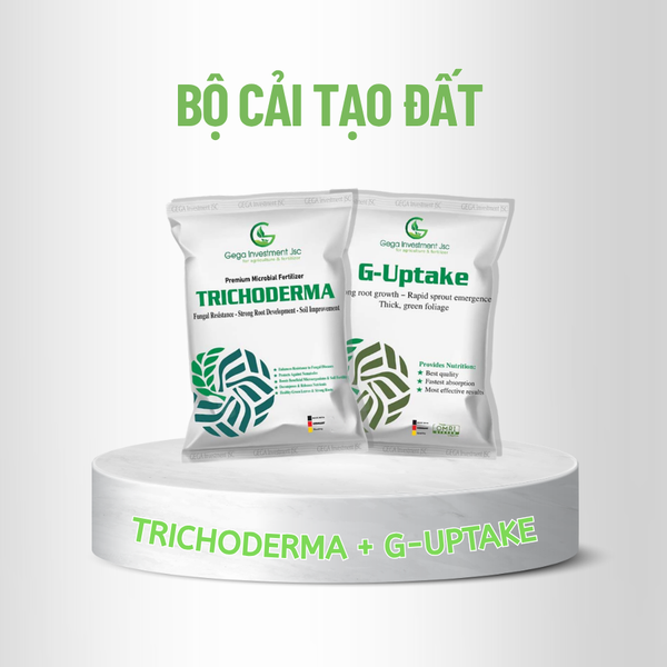 Combo Chuyên Cải Tạo Đất GEGA – TRICHODERMA + G-UPTAKE Làm Đất Tơi Xốp,Kháng Nấm hại, Ra Rễ Mạnh