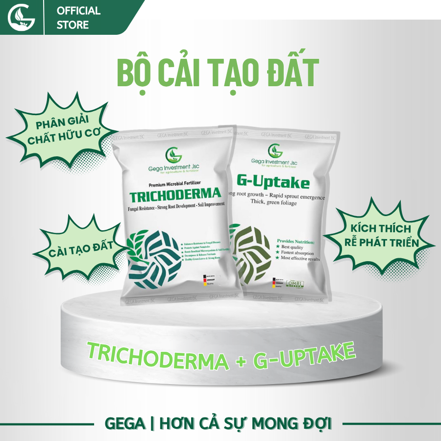Combo Cải Tạo Đất GEGA – TRICHODERMA + G-UPTAKE Làm Đất Tơi Xốp,Kháng Nấm hại, Ra Rễ Mạnh