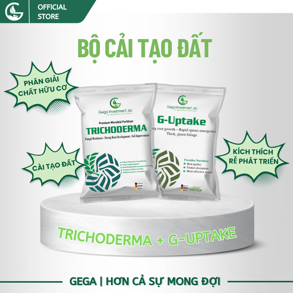 Combo Cải Tạo Đất GEGA – TRICHODERMA + G-UPTAKE Làm Đất Tơi Xốp,Kháng Nấm hại, Ra Rễ Mạnh