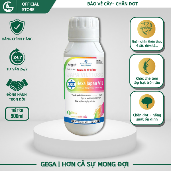 HEXACONAZOLE 110SC – Bảo vệ cây,chặn đọt, ngăn chặn thán thư, nấm hồng, đóm lá, đóm nâu - chai 900ml