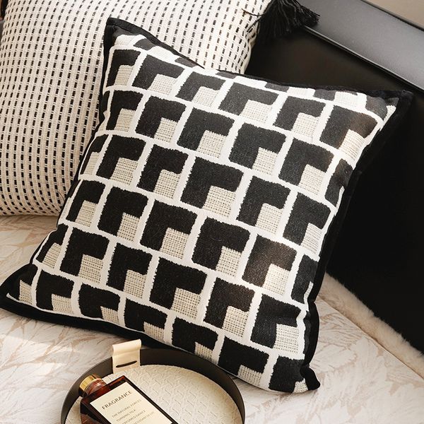  Gối Trang Trí Họa Tiết Đan Cao Cấp | Gối Tựa Sofa Đẹp - F'HOME91 
