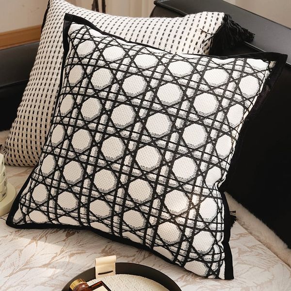  Gối Trang Trí Họa Tiết Đan Cao Cấp | Gối Tựa Sofa Đẹp - F'HOME91 