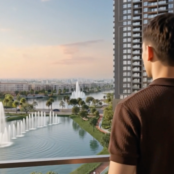 Căn hộ 2PN Masteri Cosmo Central 77m²: View mặt nước và nhạc nước từ ban công