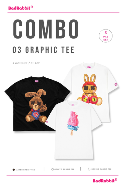 [COMBO 3 ÁO - SIZE L] ÁO THUN AIMER / GELATO / BOXING