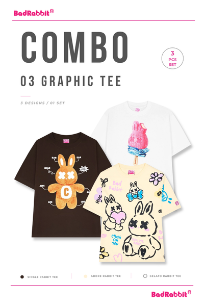 [COMBO 3 ÁO - SIZE S] ÁO THUN SINGLE / ADORE / GELATO