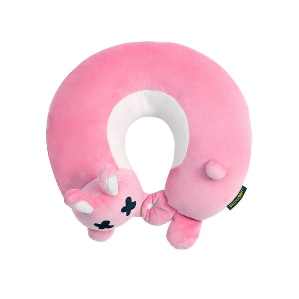 PINK RABBIT NECK PILLOW