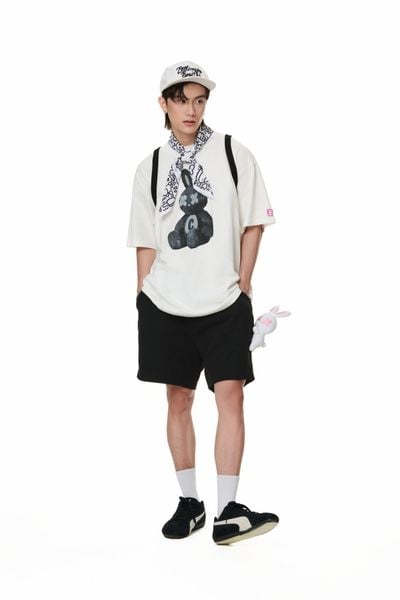 SLEEPY RABBIT SHORTS - BLACK