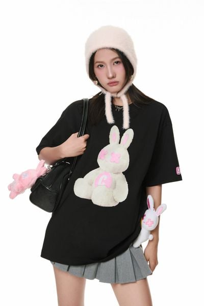 RABBIT DREAM TEE - BLACK